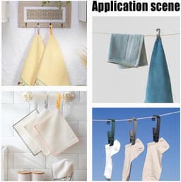 Grote Wasknijpers - Kledingclips Ophangen - Kleding Organiseren - Duurzaam Kunststof Materiaal - 13.4 cm Lang - 6 Kleuren — thumbnail 5