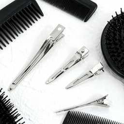 Haarspelden Set - Haarklemmen Knijpers - Haarstyling Knutselen - 75 Stuks Metaal - Klein Middel Groot - Zilver — thumbnail 3