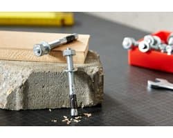 Boutanker Set - Doorsteekanker Heavy Duty - Zwaar Beton Bevestigen - Hoogste Draagvermogen - M10 x 53mm - Zilver