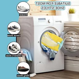 Hergebruikbare en Duurzame Waszak voor Sportschoenen en Netjeschoenen - 19 x 39 cm Geel, Ideaal voor de Wasmachine — thumbnail 2