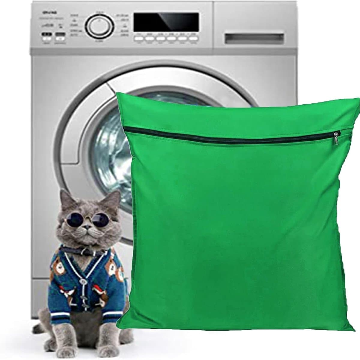 Waszak voor Huisdieren, Voorkomt Verstoppen van de Wasmachine, Geschikt voor Honden, Katten en Dekens — afbeelding 1