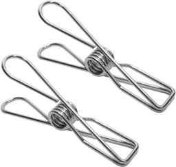 Roestvrijstalen knijpers - Kledingclips - Kleding ophangen - Heavy duty ontwerp - 40 stuks - Zilverkleurig — thumbnail 1