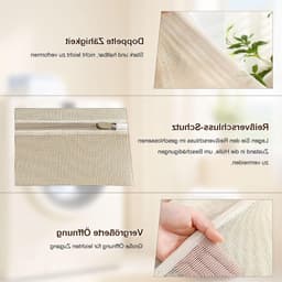 SnelShoppen - Set van 6 Premium Katoenen Waszakken met Rits Zonder Microplastic, Wasnet, Waszak voor Wasmachine, Reisorganisator voor Vuilwas, Eco-vri — thumbnail 5