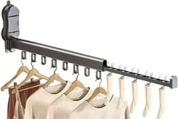 YOR® Wanddroogrek Inklapbaar - Wanddroogrek - Zwart - ‎6cm x 58cm x 17cm; 0.9 kg — thumbnail 1