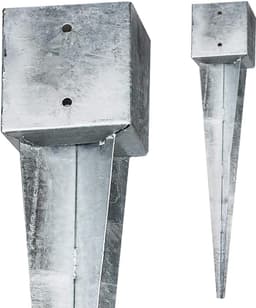 Vierkant Grondanker - Inslaghuls Staal - Stevig Fundament - Thermisch Verzinkt - 750 mm Lengte - Zilverkleurig — thumbnail 1