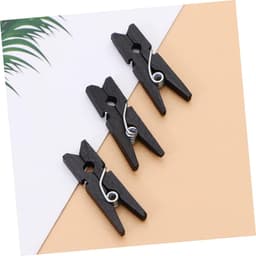 Mini Houten Klemmen - Ambachtelijke Clips - Foto Decoratie - Multifunctionele Clips - 300 Stuks - Zwart — thumbnail 2