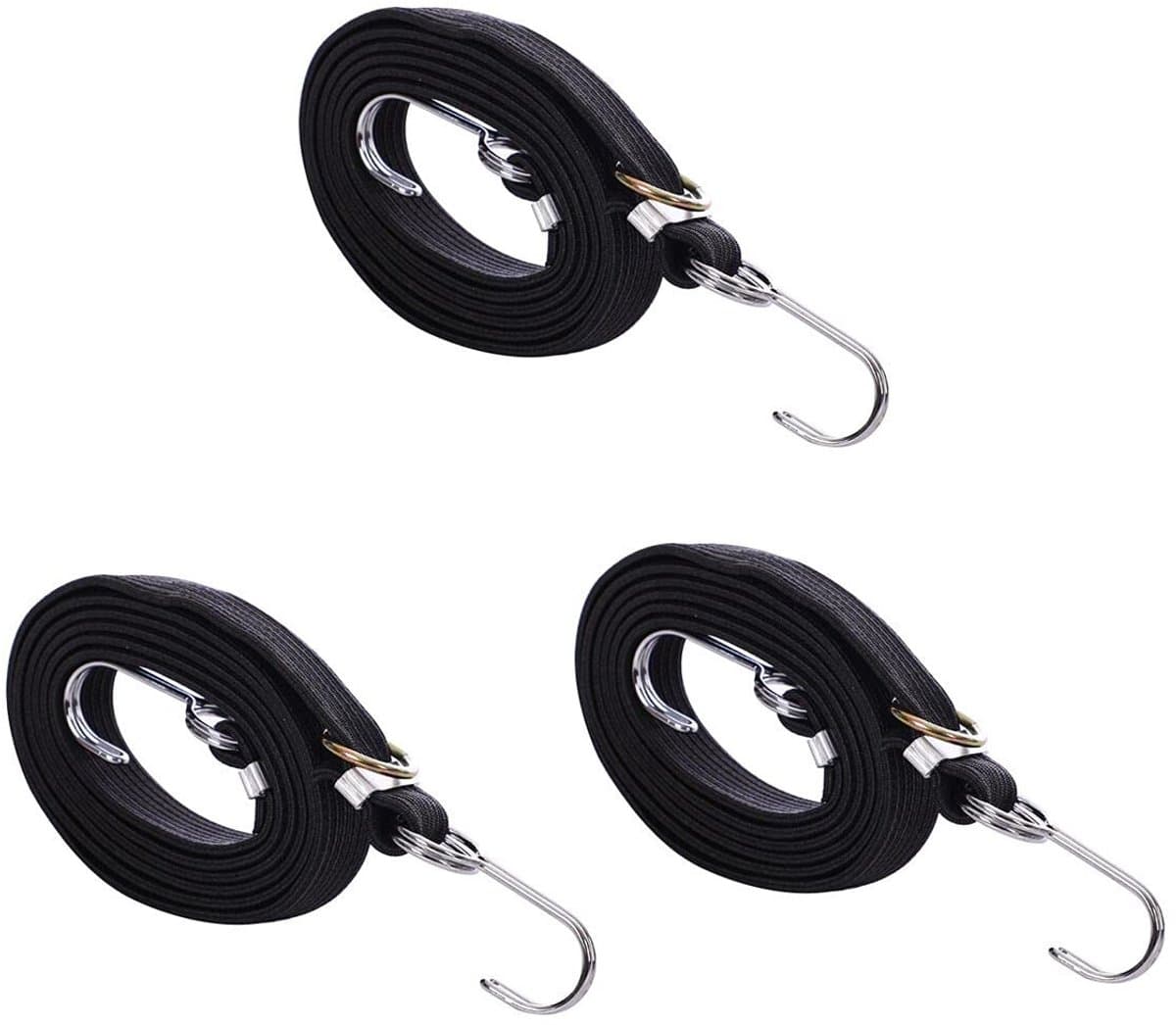 Cosensi- Bungee Koorden 80 Inch - Verstelbaar Elastisch Touw - Heavy Duty - Met Gesp/Haken - Anti-roest - Voor Camping/Tuinieren - Elastisch Koord — afbeelding 1