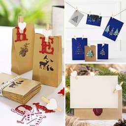 50 stuks - Hartvormige wasknijpers - Houten hartvormige wasknijpers - Houten fotopaperclips - Decoratieve clips - Hobbyclips - Wit - 3 cm - Voor het ophangen van papieren foto's en bruiloftsdecoraties — thumbnail 5