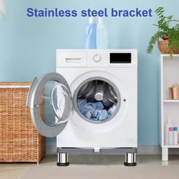 Wasmachine Verhoger - Apparaat Standaard - Apparaten Verplaatsen - Verstelbare Hoogte - 40-60 cm - Zilver — thumbnail 3