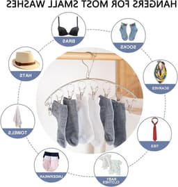 Kledingdroogrek met Clips voor Ondergoed, Sokken, Handdoeken en Baby Kleding - 2 Stuks, Ideaal voor Thuisgebruik en Efficiënt Drogen — thumbnail 2