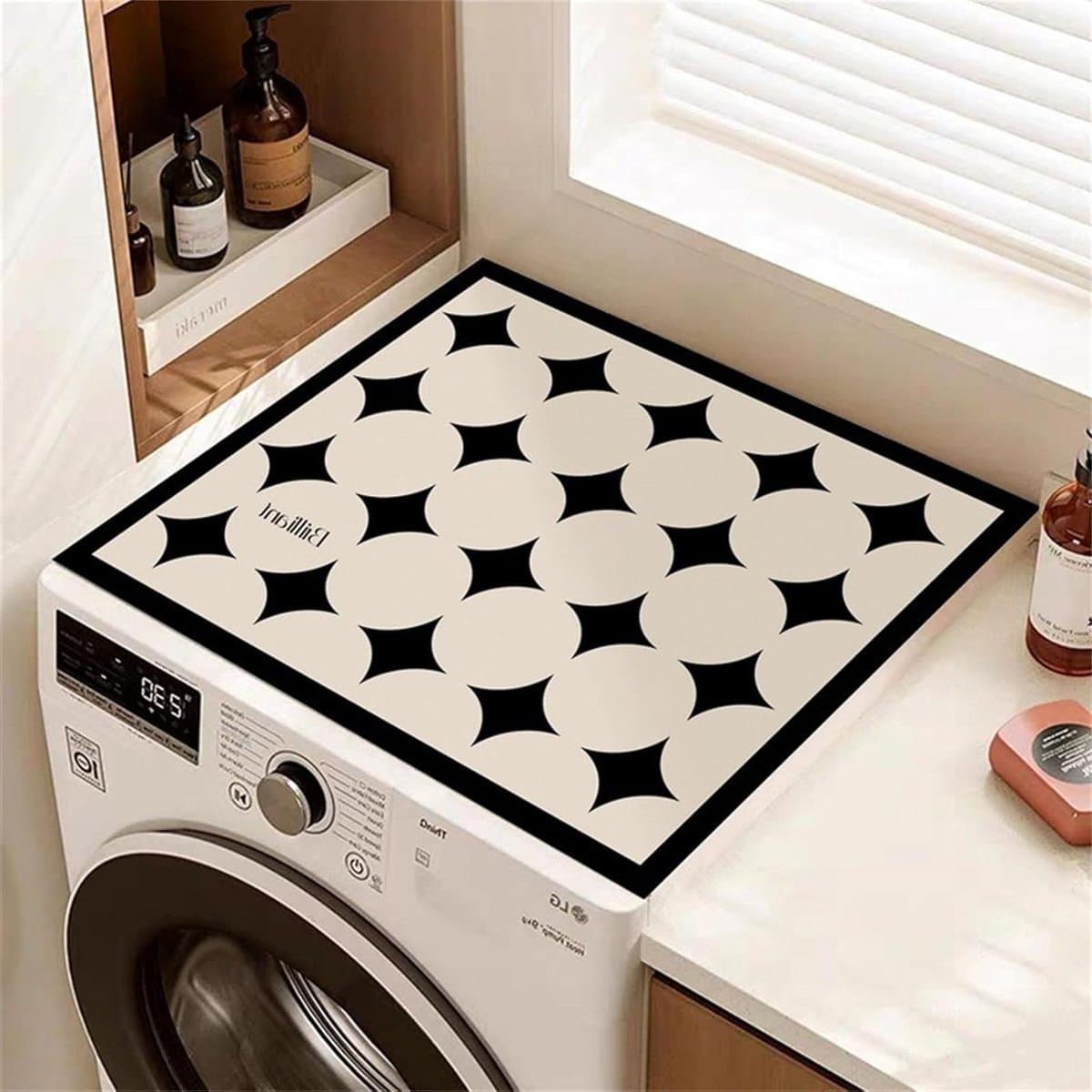 Wasmachine Topmat - Drogerhoes Beschermer - Apparaten Beschermen - Snel Absorberend - 50 x 60 cm - Gevlekt — afbeelding 1