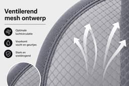 HEM Inklapbare Wasmand 64L – Opvouwbare Waszak – Mesh Laundry Bag met Pop-up Frame – Grijs – Inclusief HEM Microvezeldoekje — thumbnail 4