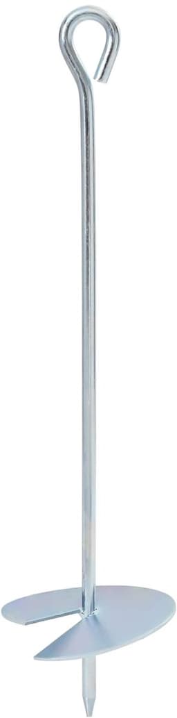 vidaXL - Aardanker - 2 - st - Ø10 - x - 40 - cm - Gegalvaniseerd - Metaal - zilver — thumbnail 1