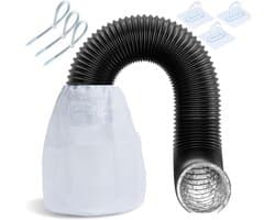 Pluizenfilter voor wasdrogerafvoeren - 3 stuks - Pluisopvangzakken voor wasdrogerafvoeren - Geschikt voor binnen- en buitengebruik - Pluizenfilter voor wasdrogers zonder afvoerpijp - Lost effectief het probleem van pluizen- en stofophoping op - Wit