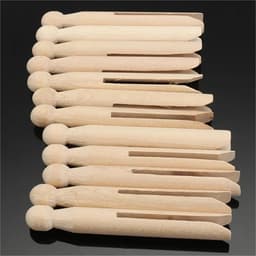 Houten Wasknijpers - Kleine Klemmen - Was Ophangen - Sterke Grip - 200 Stuks - Houtkleur — thumbnail 4