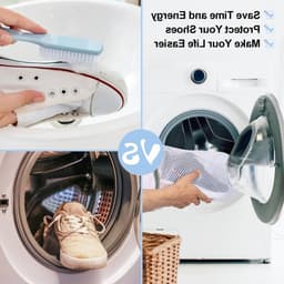 Schoenwaszakken 2-Pack met Honingraatnet voor Sport- en Hardloopschoenen, Sokken en Speelgoed, Witte Cilindrische Waszakken — thumbnail 2