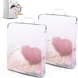 Grote Wasnetten voor de Wasmachine - Set van 2 Reiswaszakken met Handvatten 50 x 60 cm voor Kleding en Ondergoed — thumbnail 1