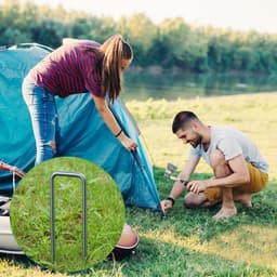 Set van 50 stevige grondankers en pennen voor tuin, worteldoek en foliezeilen, gegalvaniseerd — thumbnail 4