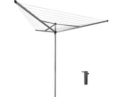 Brabantia Essential Droogmolen - met Betonanker - 30 m - Metallic Grey — afbeelding 1