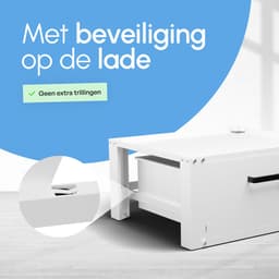Bodo® - Wasmachine Verhoger - Kast - Ombouw met Lade - Wit - 63x54x31cm — thumbnail 2