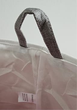 SUNMOOL Wasmand - Waszak - Laundry bag - Laundry basket - Opvouwbaar - 40x50cm - 60Liter - Grijs — thumbnail 2