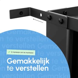 Bodo® Muuranker set Zwart - Voor de Bodo Wasmachine Verhoger — thumbnail 2