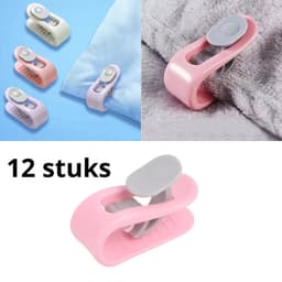 Dekbedclips - Dekbed Klemmen - Dekbed Clips - 12 STUKS - Knijpers - Laken - Deken - Roze — thumbnail 1