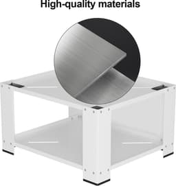 Wasmachine Verhoger - Wasmachine opbouwmeubel - Tot 150kg - Wasmachine Kast - Wasmachine Sokkel Universeel Wit — thumbnail 3