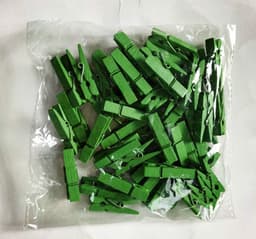 50 stuks kleine houten wasknijpers voor foto's en decoratie met ophangkabel — thumbnail 3
