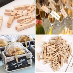 120 Stuks Mini Houten Knijpers voor Ambachten en Decoratie 3,5 cm — thumbnail 4