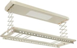 Lunekiss Elektrisch Plafond Droogrek 130-215 cm – LED – Afstandsbediening – Hoogte verstelbaar 110 cm – 35 kg Off-white — thumbnail 2