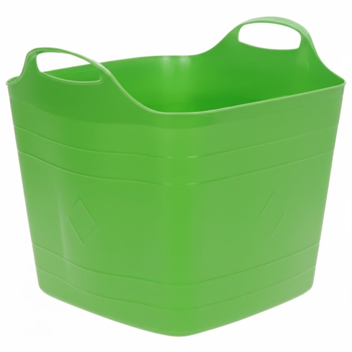 Excellent houseware flexibele kuip / emmer - groen - 25 l - kunststof - 40 x 35 cm - met handvatten — afbeelding 1