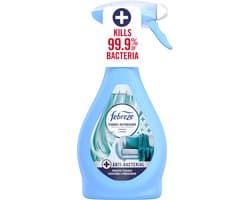 Febreze antibacteriële textielverfrisser spray, frisse linnen geur - doodt 99,9% van de bacteriën - geurverwijderaar voor moeilijk te wassen stoffen - 500 ml — afbeelding 1