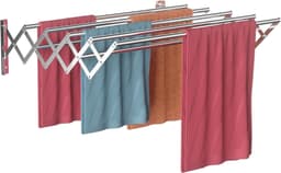 RONN® Wanddroogrek Inklapbaar - Wanddroogrek - Zilver ‎- 10cm x 42cm x 15cm; 0.2 kg — thumbnail 1