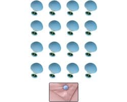 16-stuks Dekbedclips - Beddengoedclips - Paddestoelvormige clips - 3x3x2,8 cm - ABS-materiaal - Inclusief opbergdoos - Geschikt voor dekbedden, dekens, lakens, bedrokken, slippers, kussens, handdoeken, sierkussens, gordijnen, enz. - Blauw