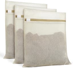 Waszakken - 3 stuks - Wasnetten - Waszakjes - Polyester - Bescherm je Wasgoed en Wasmachine - Wasnet voor Wasmachine - Voor Beddengoed, Handdoeken & Kleding - 30x40cm - Geel — thumbnail 1
