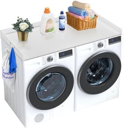 VEVOR werkblad voor wasmachine droger houten opzetstuk 1370x700x69mm wit — thumbnail 1