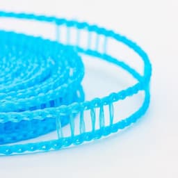 Winddichte nylon waslijn in roze-blauw en groen, verstelbaar, geschikt om kleding te drogen. Reiswaslijn, draagbare waslijn voor binnen en buiten, kamperen, thuis of in het hotel - 10 meter - 1 stuk - blauw — thumbnail 2