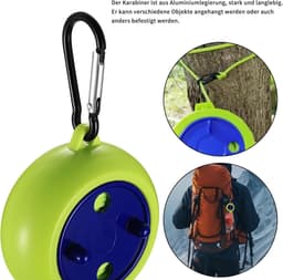 Waslijn Uittrekbaar - Drooglijnen met knijpers - 10 meter - waslijndraad - Wasdraad - voor camping / kamperen - groen — thumbnail 5