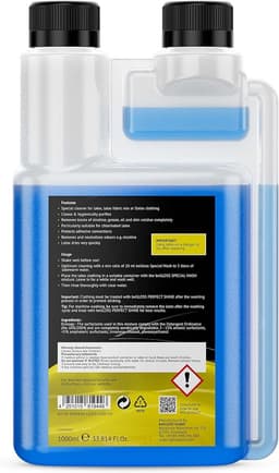 BeGLOSS XXL - Latex - Special Wash Ultra Clean - 1000 ml. - 1 liter - grote platte fles met dop wasmiddel speciaal voor latex en rubber kleding. — thumbnail 2