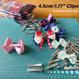 150 Stuks Krokodillenklemmen 4,5 cm voor Haarstrikken en Knutselen - Metalen Boeghaarklemmen — thumbnail 4