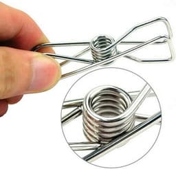 Wasknijpers Set - Kledinghangers Klemmen - Kleding Drogen - Roestvrij Staal - 60 Stuks - Zilverkleurig — thumbnail 4
