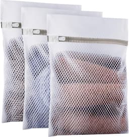Waszakken 3 stuks - duurzame gewassen waszakken met ritssluiting voor blouses, kousen en broeken (30 x 40 cm) — thumbnail 1