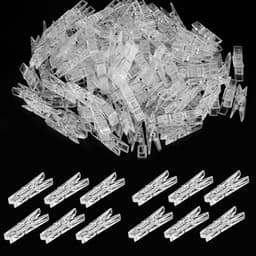 Hangende clips 50 stuks - Transparante wasknijpers en mini-klemmen voor fotos en lichtsnoeren — thumbnail 1