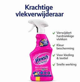 Vanish Oxi Action Spray Vlekverwijderaar – 2 x 750 ml – Krachtige Vlekverwijdering voor Textiel — thumbnail 3