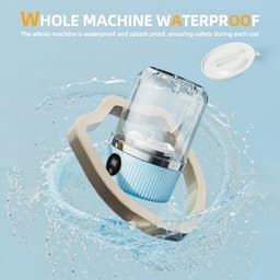Draagbare mini-wasmachine, 1 liter, met digitale timer voor ondergoed, sokken, babydoekjes, ideaal voor appartementen, hotels, op reis en als Vaderdagcadeau - blauw — thumbnail 2