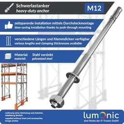 Zwaarlastanker M12 x 325 mm voor Metaalankers en Boutankers — thumbnail 3