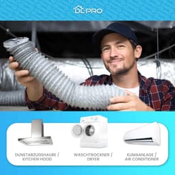 Flexibele Afvoerslang 3 Meter - Ø 100 mm - PVC - Voor Airco, Afzuigkap en Droger — thumbnail 3