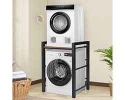 Wasrek Boven Wasmachine en Droger - Ruimtebesparende Kast met 3 Hoogtes