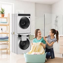 Tussenbouwframe - Verbindingsframe - Wasmachine Droger Stapelen - Met Uittrekbare Plank - Universeel — thumbnail 3